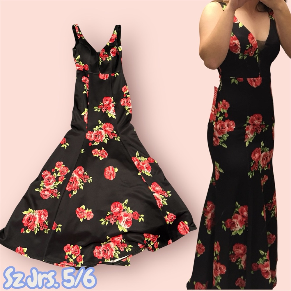 B. Smart Floral Homecoming/Prom dress sz 5/6